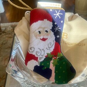 NWT and canvas bag Mini BAUBLE Santa stocking. My favorite, and LAST one to sell